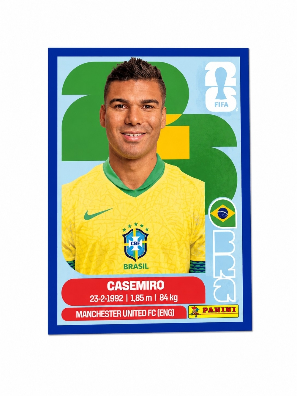 2026 FIFA World Cup Panini Sticker Casemiro Bra 10 Blue Border
